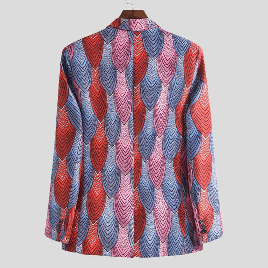 Damen Blazer mit auffälligem floralem Muster und modernem Schnitt Heidi-Mode