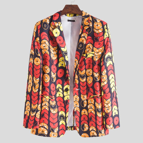 Damen Blazer im einzigartigen, lebhaften Motiv mit detaillierter Struktur Heidi-Mode