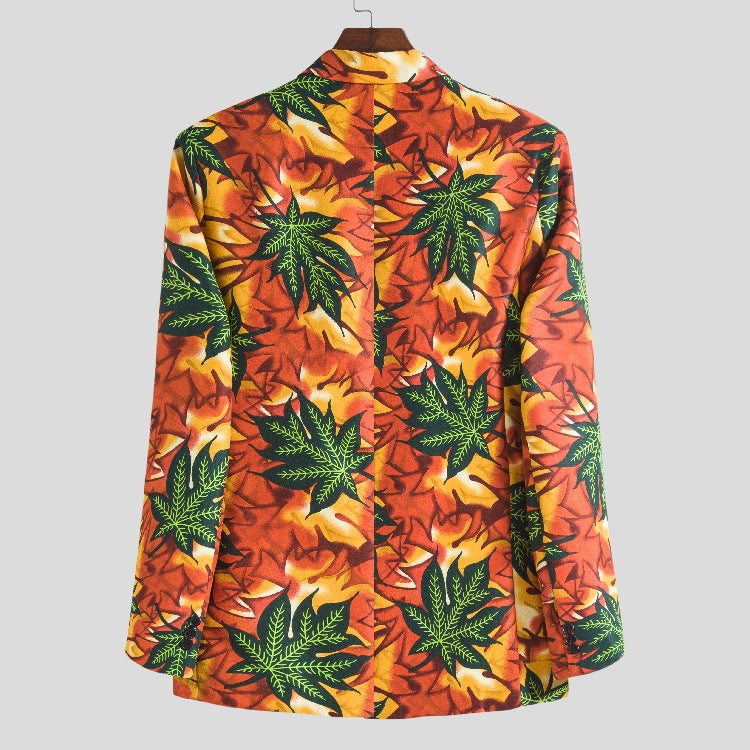 Damen Blazer im tropischen Blätterdesign Heidi-Mode