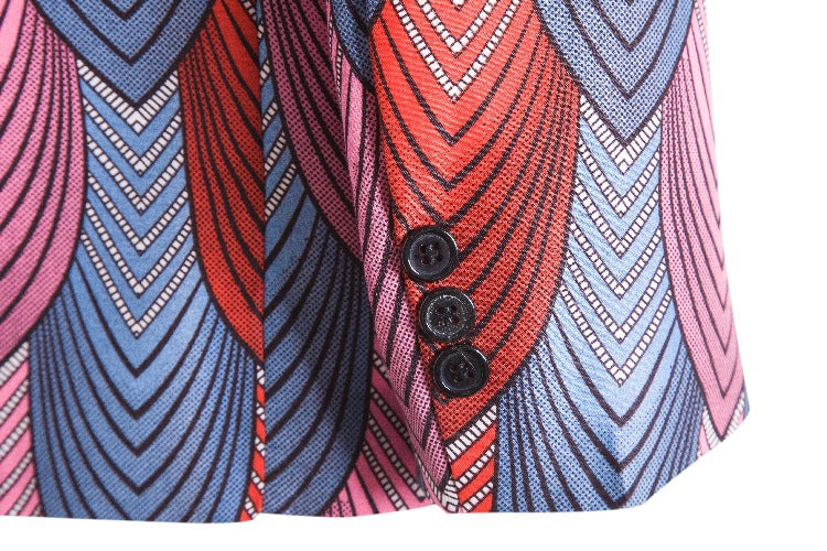 Damen Blazer mit auffälligem floralem Muster und modernem Schnitt Heidi-Mode