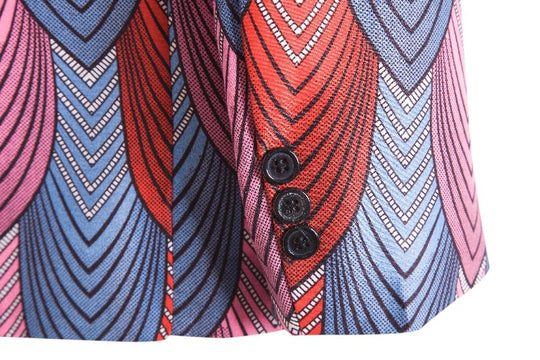 Damen Blazer mit auffälligem floralem Muster und modernem Schnitt Heidi-Mode