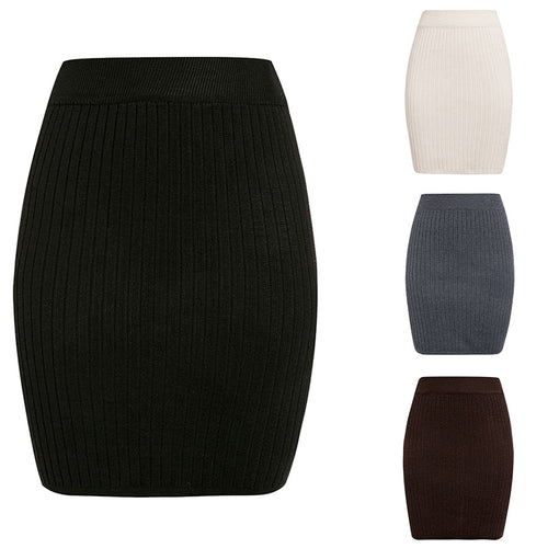 Damen Strickrock im eleganten Rippdesign Heidi-Mode