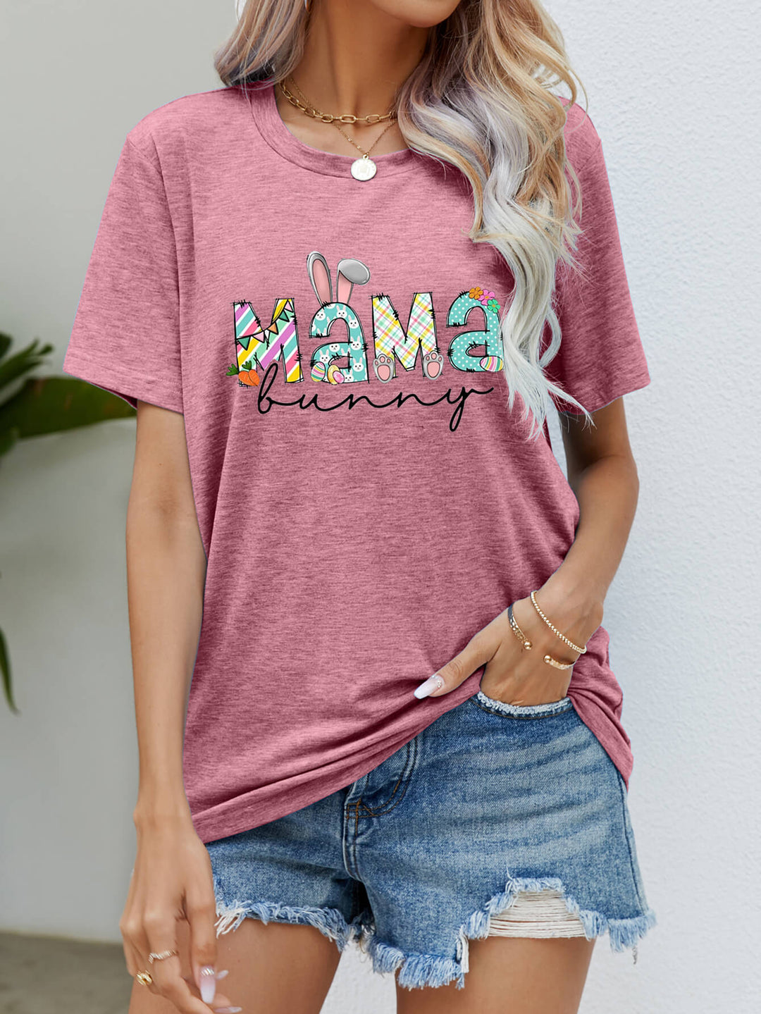 Heidi-Mode | Mama Bunny Ostern Grafik T-Shirt