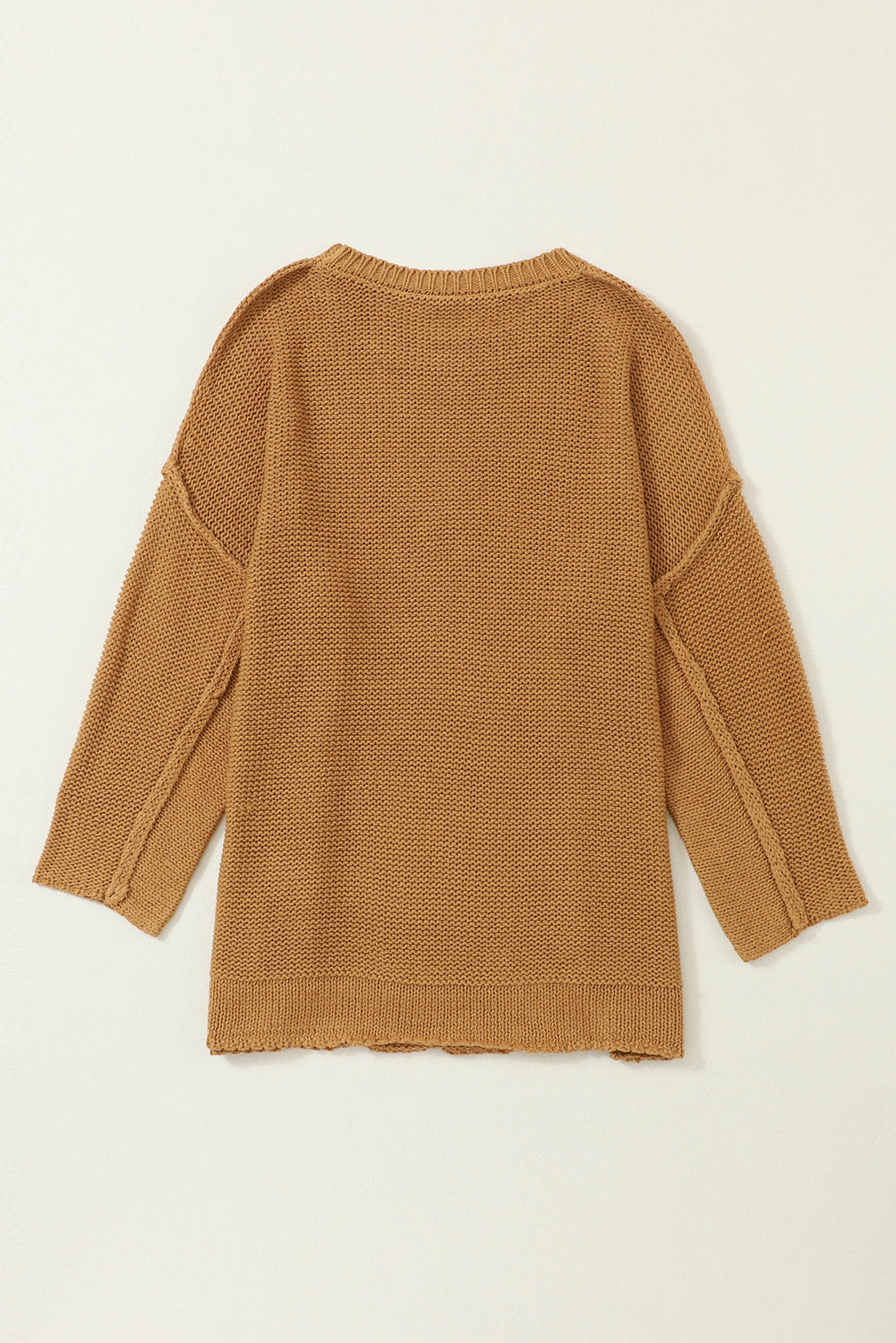 Slouchy Textured Knit Loose Pullover