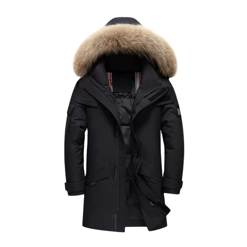 Heidi-Mode | Herren Pelzmantel mit Kapuze