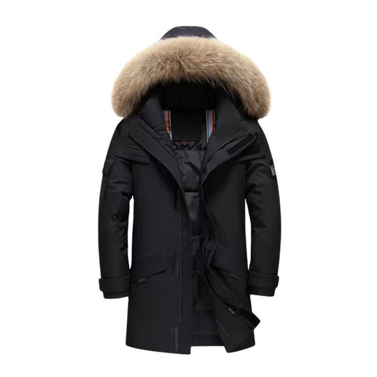 Heidi-Mode | Herren Pelzmantel mit Kapuze