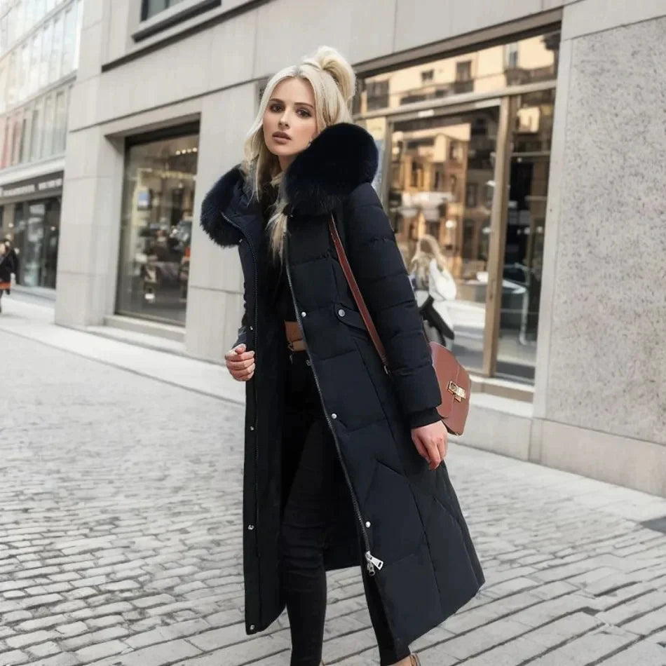 Heidi-Mode | Italienischer Stylischer Mantel Mit Kunstpelz