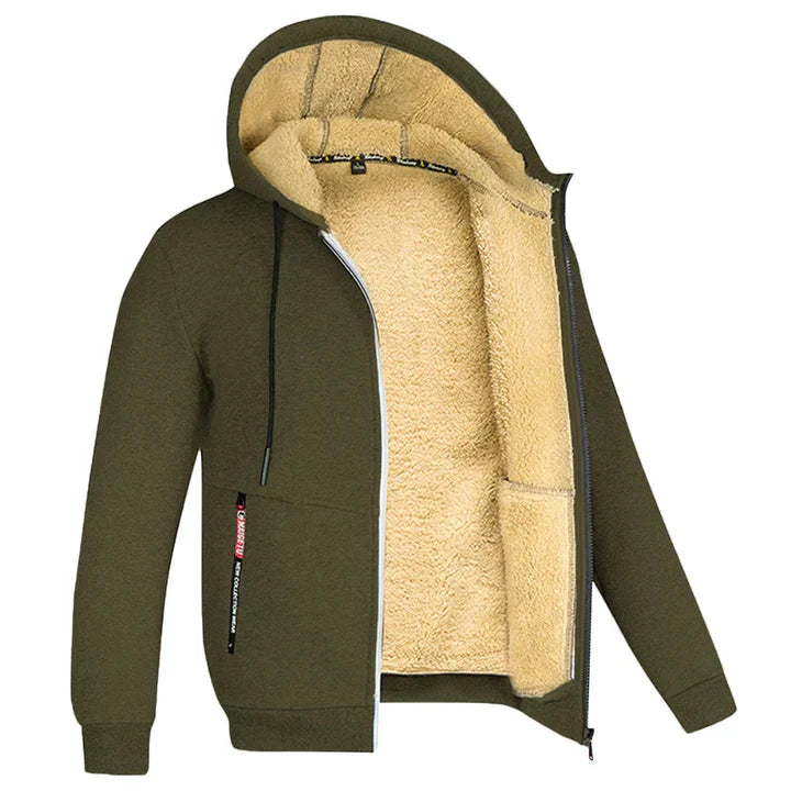 Heidi-Moden - Lässiger und Stilvoller Herbst Zip-Up Hoodie mit Fleece-Jacke für Männer