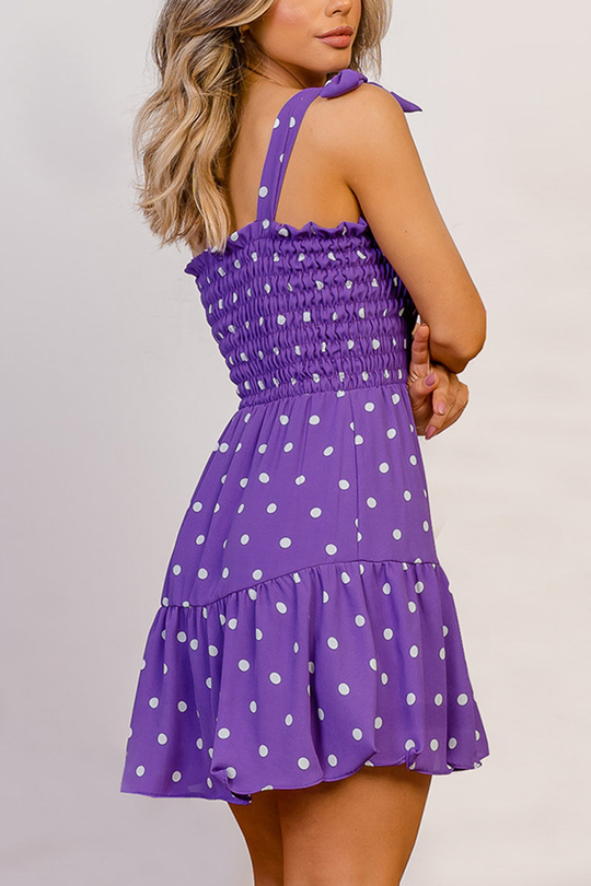 Heidi-Mode | Depend on You Polka Dot Print Mini Kleid