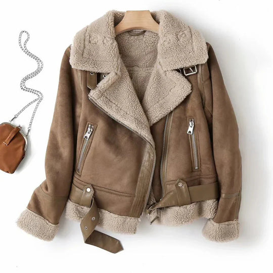 Heidi-Mode | Semi-Shearling Biker Jacke