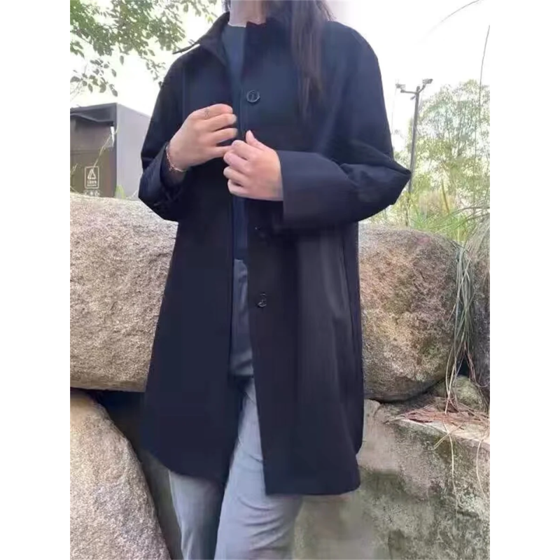Heidi-Mode | Stylischer Einreihiger Kurzer Trenchcoat für Damen