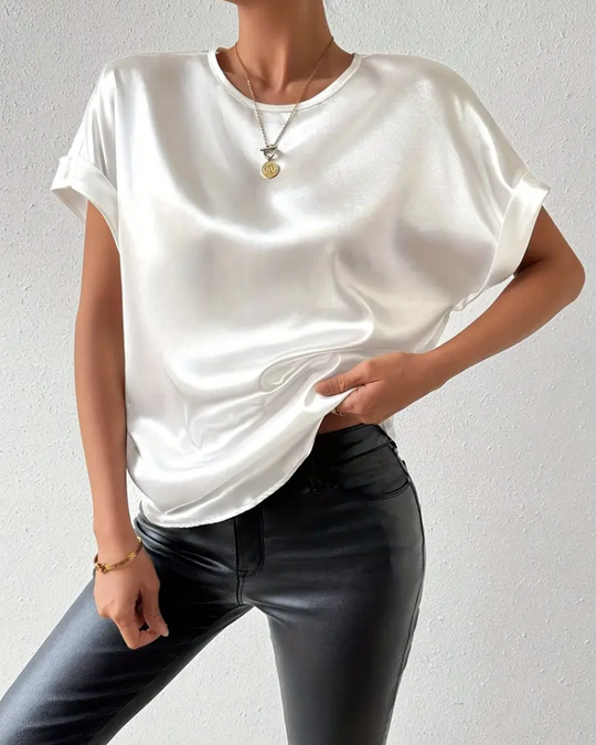 Heidi-Mode | T-Shirt Rundhals Satin Glatt