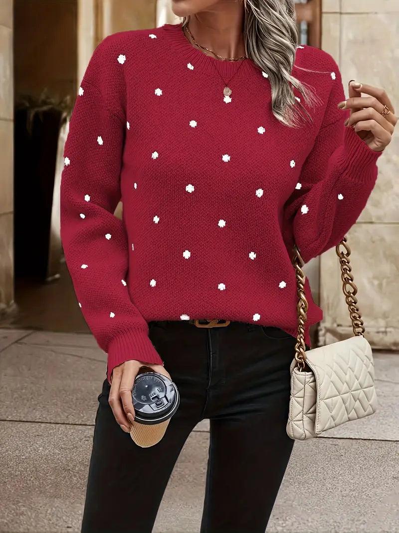 HeidiMode – langärmliger poker-dot-pullover