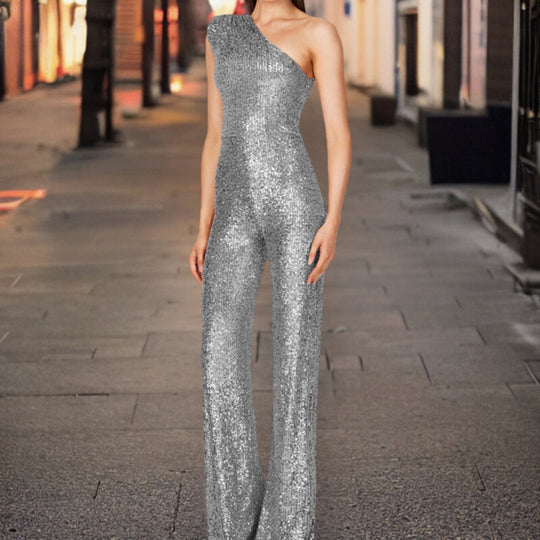 Moderner Jumpsuit mit Pailletten