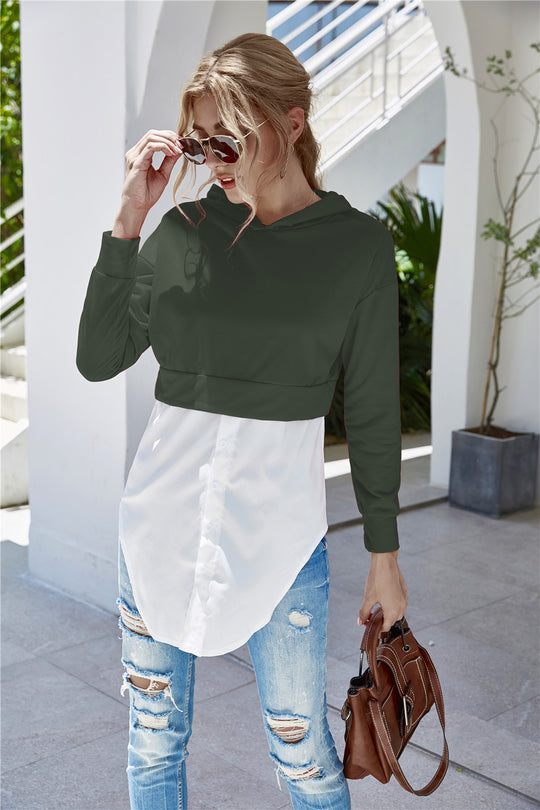 Damen Modischer Longpulli mit Hemddetails Heidi-Mode