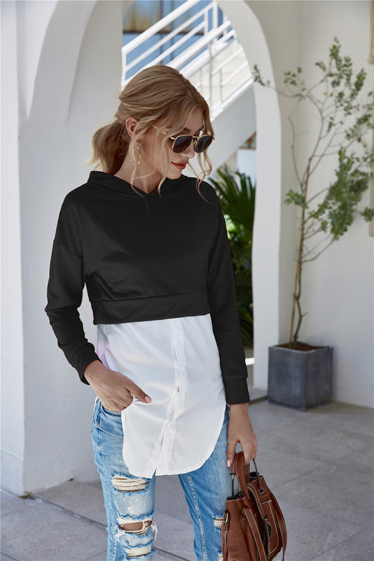 Damen Modischer Longpulli mit Hemddetails Heidi-Mode