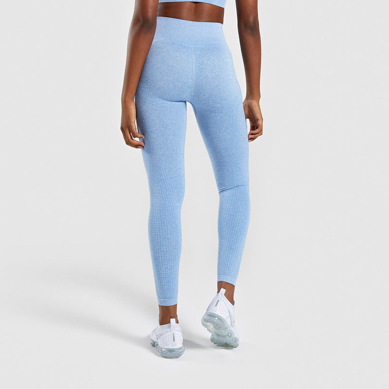 Damen Hohe Performance Fitnessleggings mit strukturierter Oberfläche Heidi-Mode