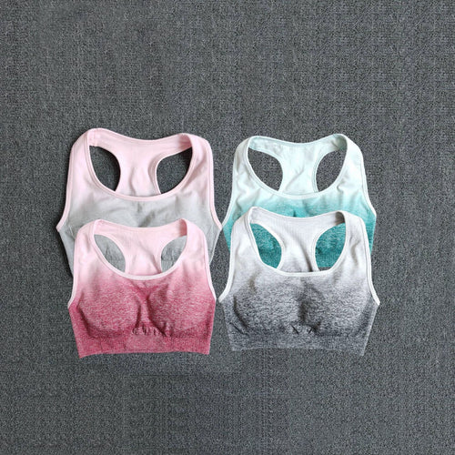 Damen Sportlicher Fitness-BH mit atmungsaktivem Mesh-Material Heidi-Mode