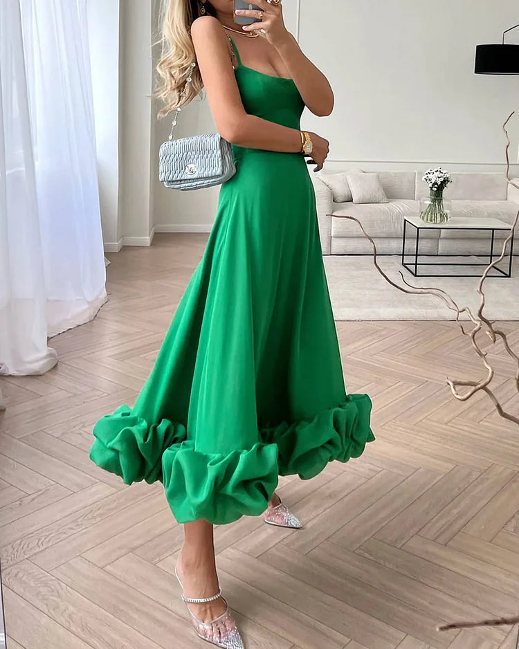Heidi-Mode | Elegantes Midikleid Schick Luxe Materialen