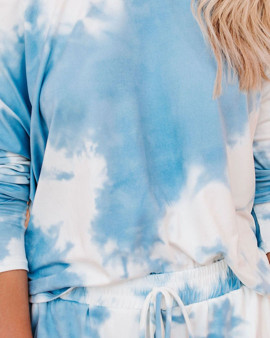 Damen lässiger Oversized Pullover im Batikdesign Heidi-Mode