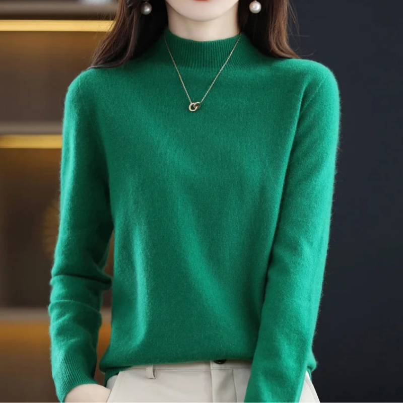 Heidi-Mode | Damen Rollkragenpullover Klassische Weiche Strickware Warm und Elegant Rollkragenpullover Damen