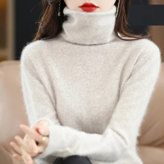 Heidi-Mode | Cashmere Pullover Damen Weicher Rollkragenpullover, Warm & Luxuriöses Design