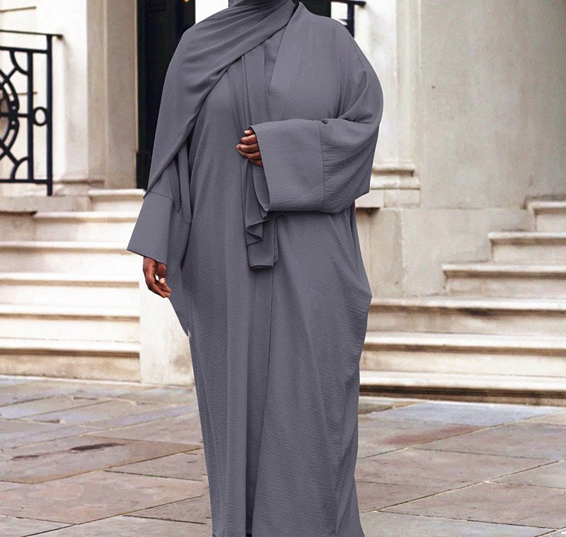 Heidi-Mode | 3 Teile Set Abaya Kleid Arabische Frauen Kleidung Anzug Ohne Abaya, Innenkleid und Scharf