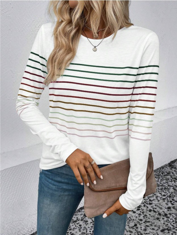 HeidiMode gestreifter Langarm Pullover