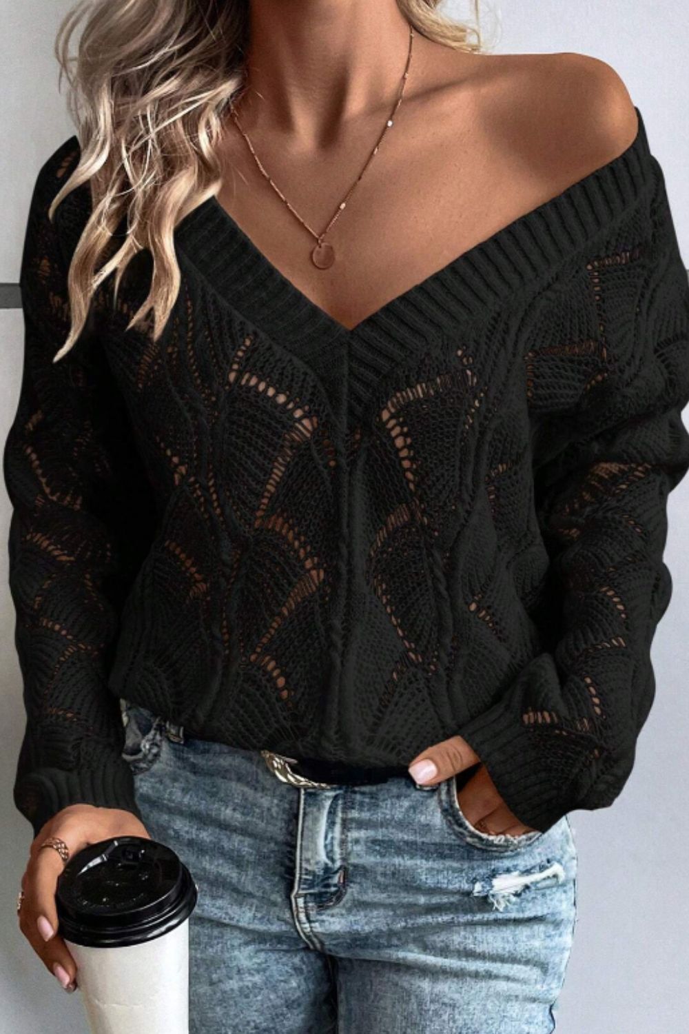 Heidi-Mode | Offene Sommer Strickjacke Damen mit Langen Ärmeln