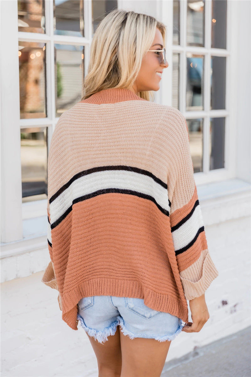 Heidi-Mode | Rundhals Lässiger Bunter Strickpullover