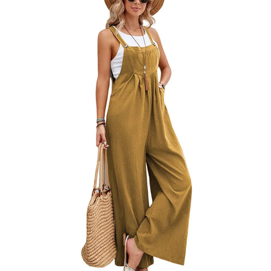 Heidi-Mode | Ärmellose Latzhose Casual Jumpsuit
