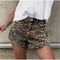 Heidi-Mode - Denim Leopard Shorts