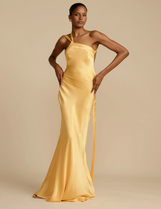 Heidi-Mode | Satin Kleid - Luxus Glanz - Perfekt für Sommerveranstaltungen