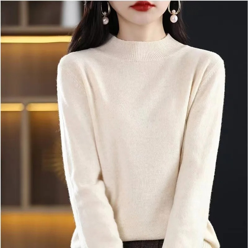 Heidi-Mode | Kaschmir Pullover Damen Hoher Kragen, Weich & Zeitloses Design