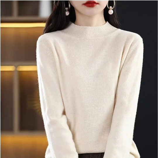 Heidi-Mode | Kaschmir Pullover Damen Hoher Kragen, Weich & Zeitloses Design