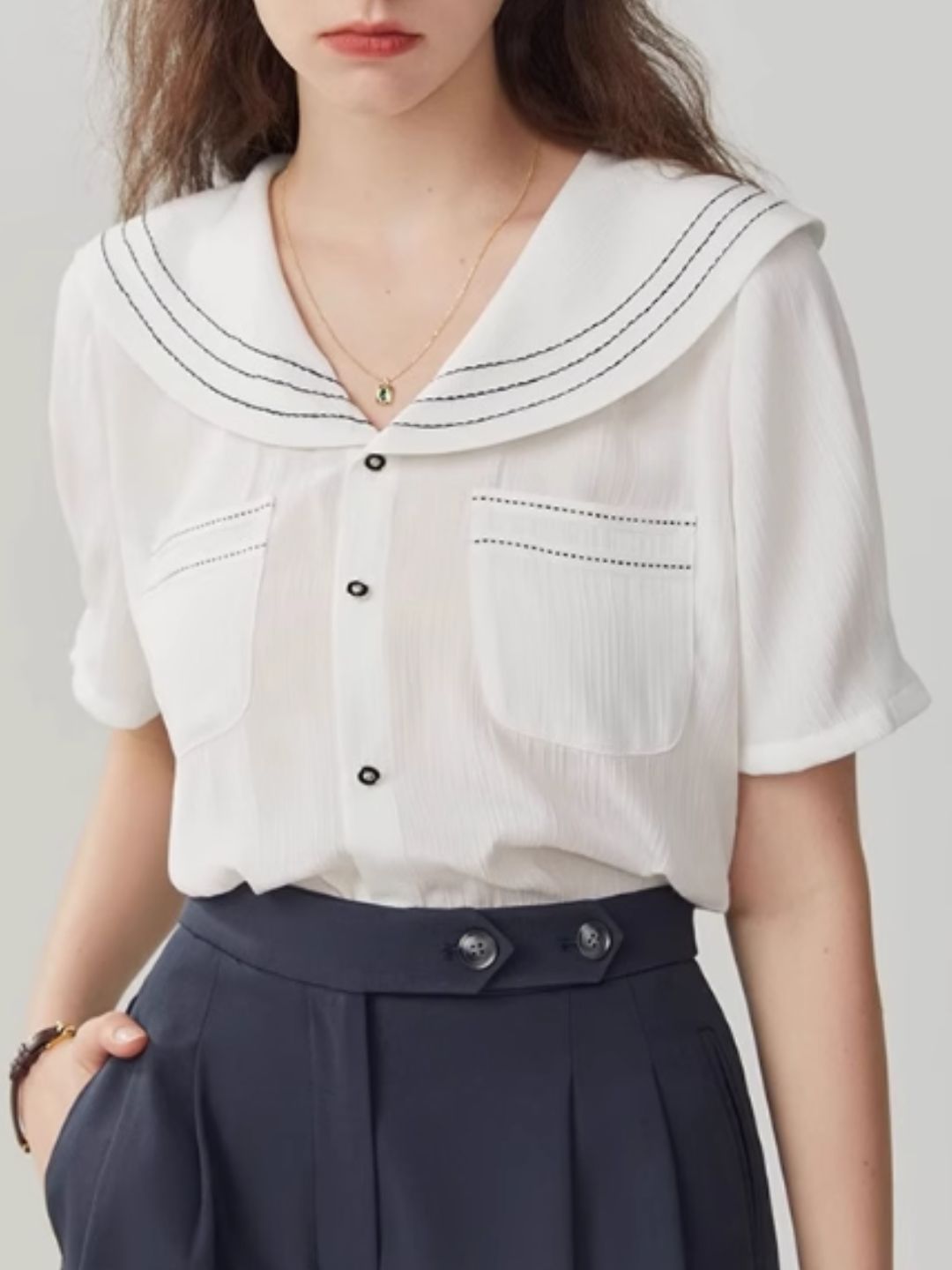 Heidi-Mode | Lockere Lässige Weiße Chiffonbluse