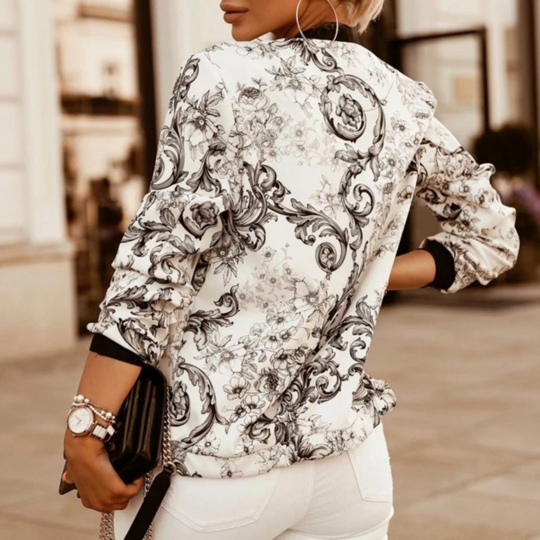Heidi-Mode | Damen Sommerjacke mit Blumenmuster