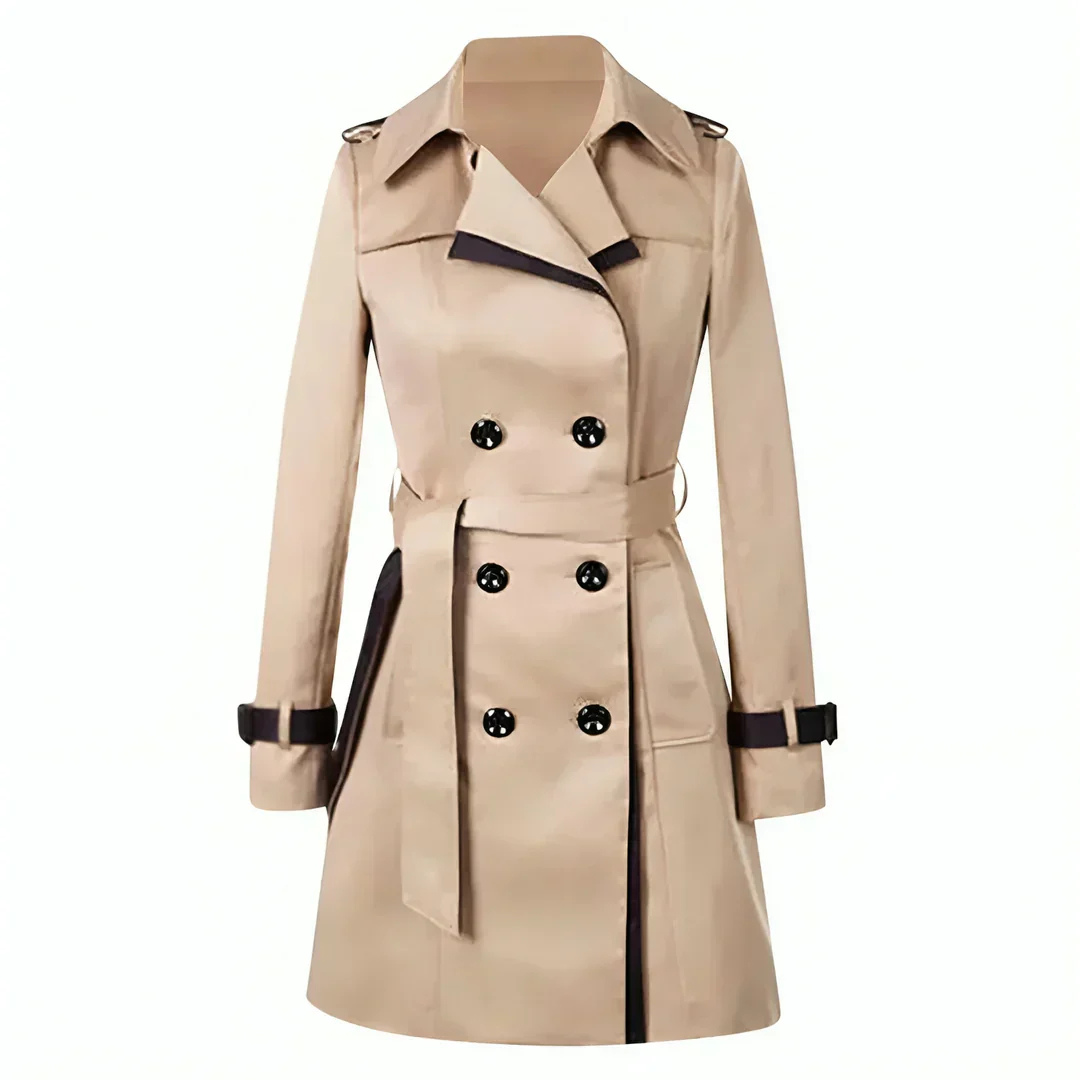 Heidi-Mode | Langer Trench-Mantel Locker für Frauen Stilvoll