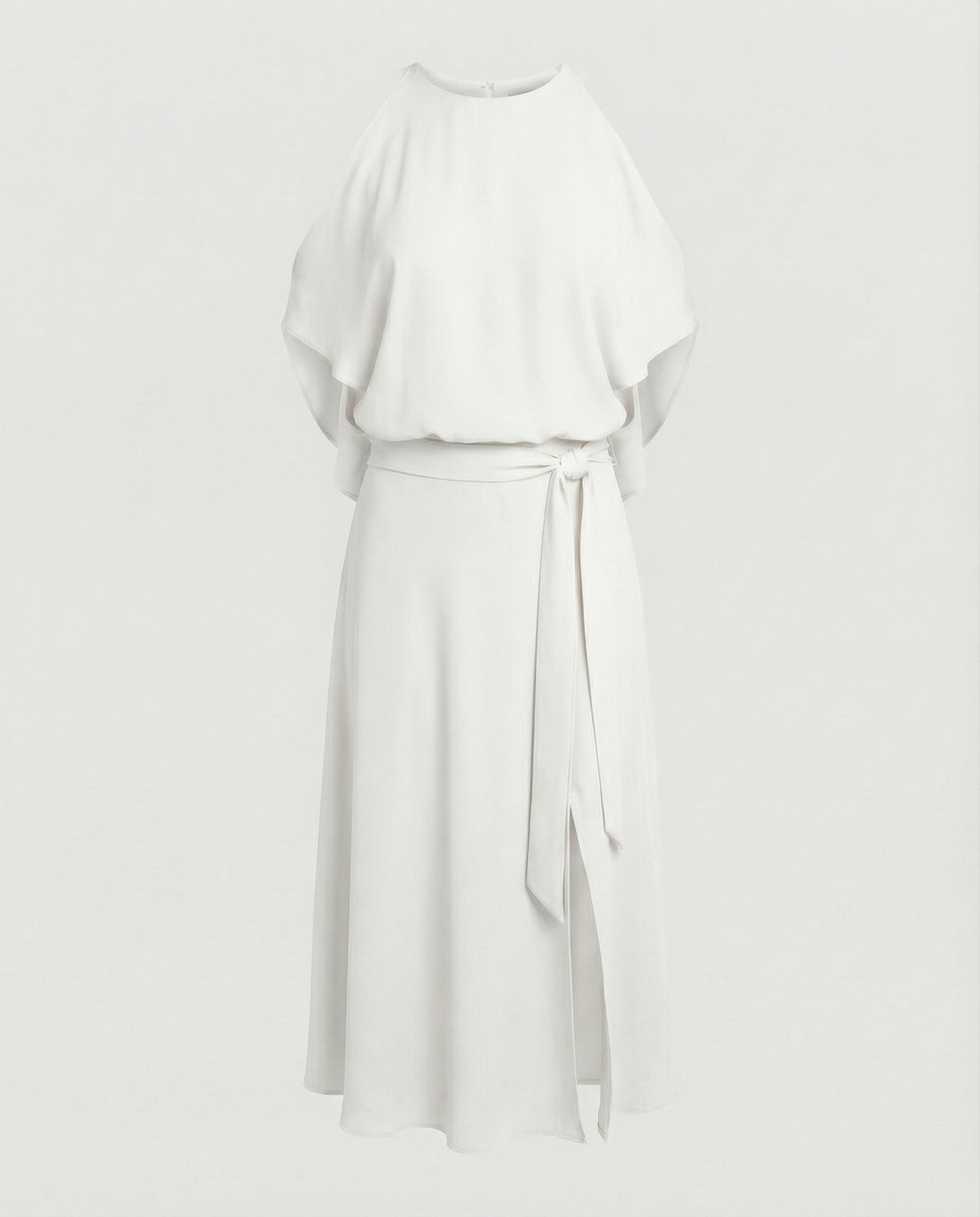 Elegantes Kleid mit modischen Schulterausschnitten.