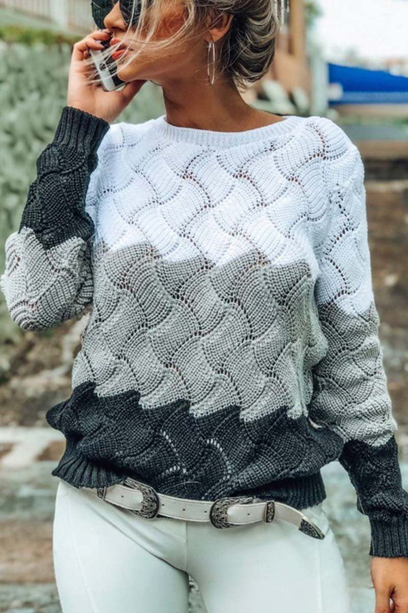 Heidi-Mode | Stilvoller Farbblock-Strickpullover