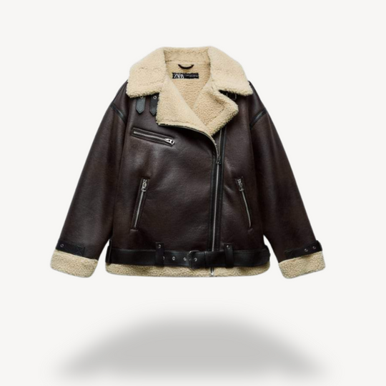 Heidi-Mode | Shearling Bikerjacke für Frauen