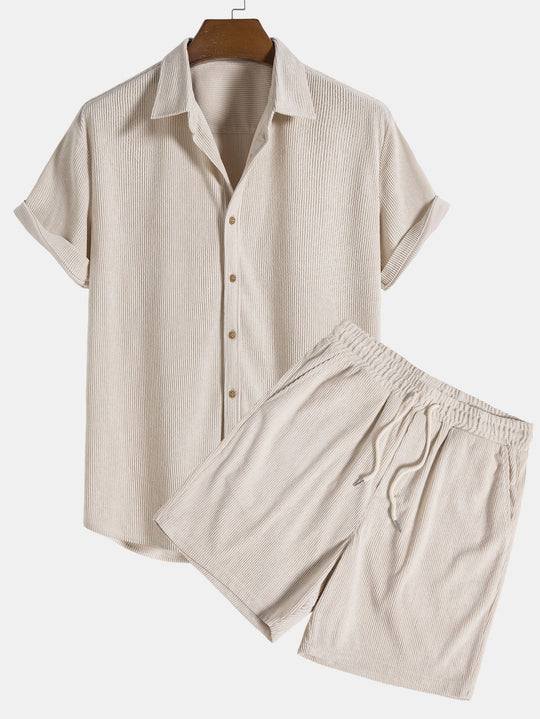 Heidi-Mode | Kurzärmeliges Button Down Hemd & Shorts
