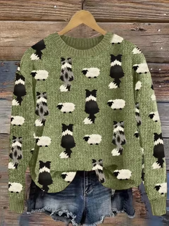 – Strickpullover mit Print