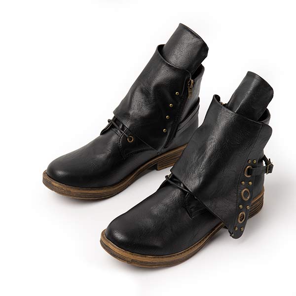 Heidi-Mode | Bequeme Rutschfest Seitenreißverschluss Stiefelette