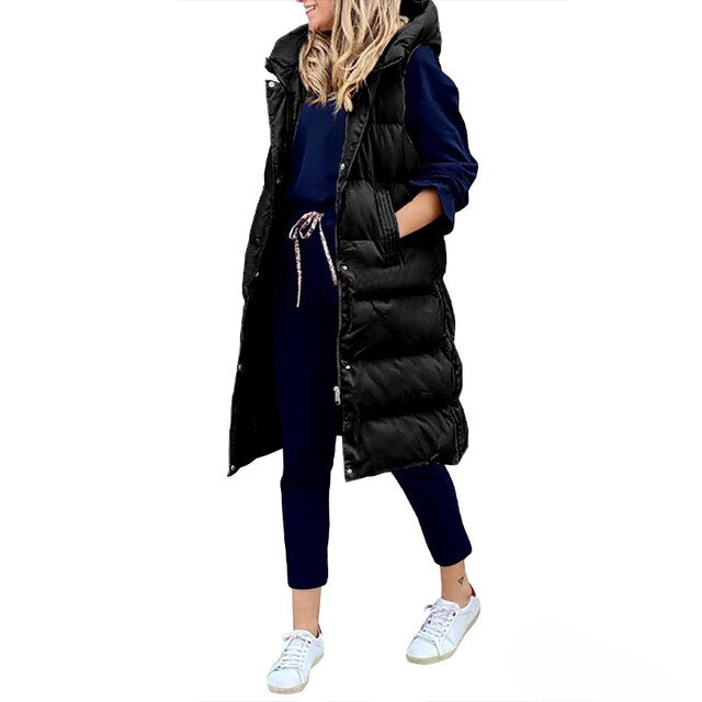 Heidi-Mode | Lange Winterweste Ohne Ärmel Damen