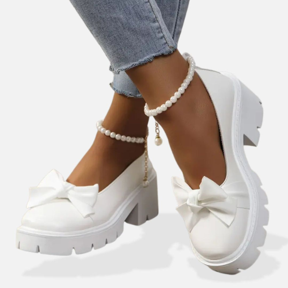 Heidi-Mode | Damen Plattform Loafers Schuhe