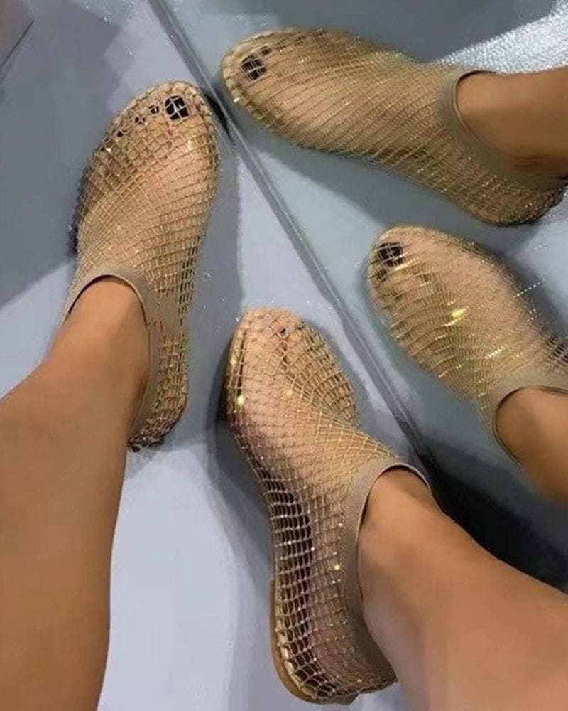 Heidi-Mode | Stilvolle Glänzende Ballerinas