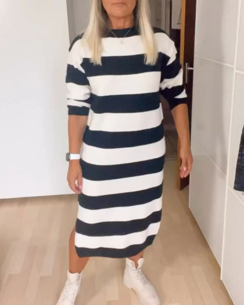 Heidi-Mode | Damenkleid mit Rundhalsausschnitt