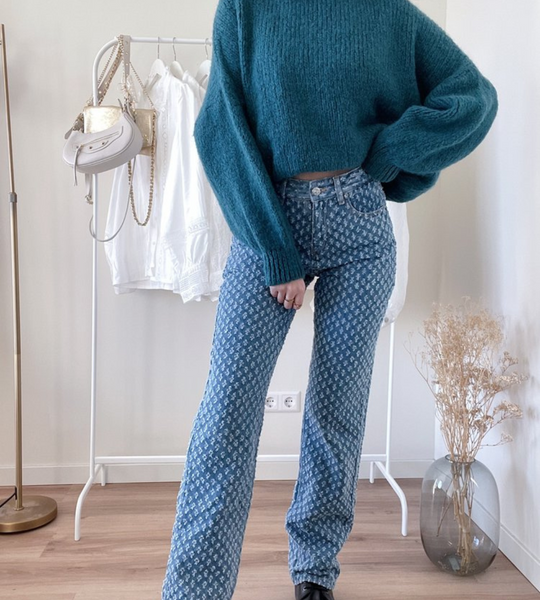 Heidi-Mode | Stylische Jeans mit Rautenmuster