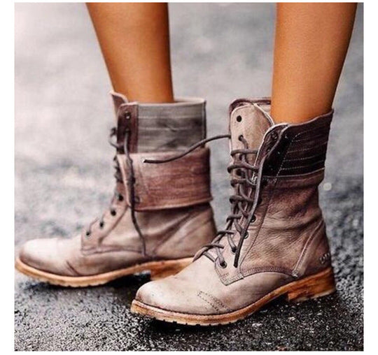 HeidiMode | Elegante Stiefel Mit Schnürung Vorne